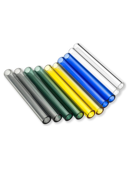 Tuberías de vidrio borosilicato PQAPGT 10 piezas 10 cm 5 colores