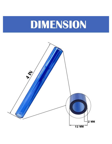 Tuberías de vidrio borosilicato PQAPGT 10 piezas 10 cm 5 colores