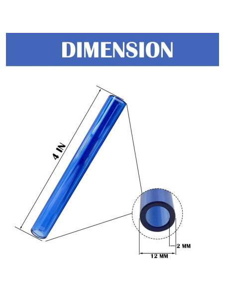 Tuberías de vidrio borosilicato PQAPGT 10 piezas 10 cm 5 colores