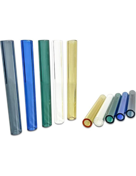 Tuberías de vidrio borosilicato PQAPGT 10 piezas 10 cm 5 colores