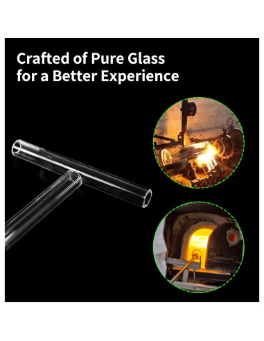 Tuberías de vidrio borosilicato PQAPGT 10 piezas 10 cm 5 colores