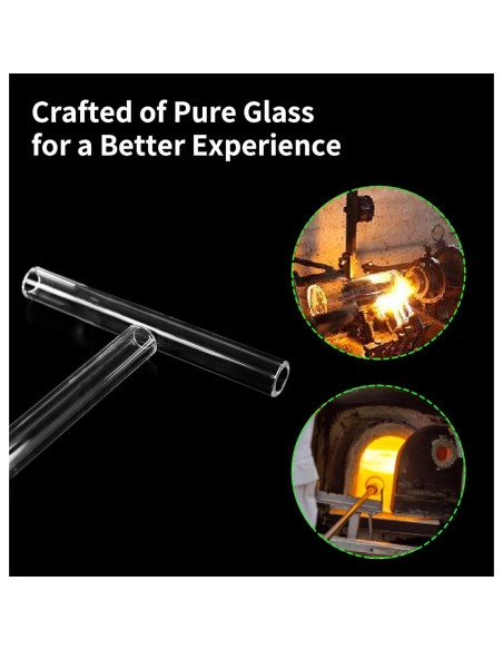 Tuberías de vidrio borosilicato PQAPGT 10 piezas 10 cm 5 colores