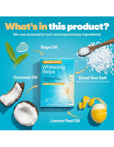Kit de Blanqueamiento Dental Lumineux - 6 Pastas, 6 Enjuagues, 2 Tiras, 2 Bolígrafos - Sin Sensibilidad