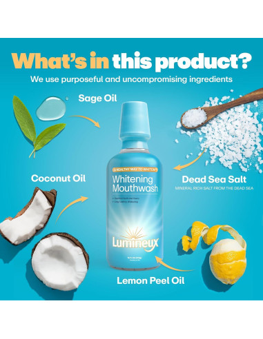 Kit de Blanqueamiento Dental Lumineux - 6 Pastas, 6 Enjuagues, 2 Tiras, 2 Bolígrafos - Sin Sensibilidad