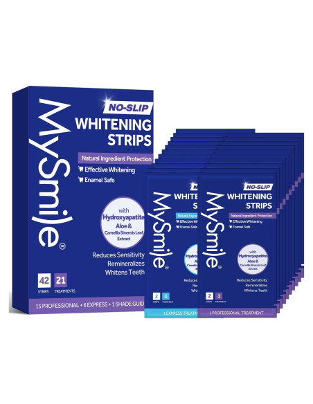 Kit de Blanqueamiento Dental MySmile 42 Tiras Sin Sensibilidad