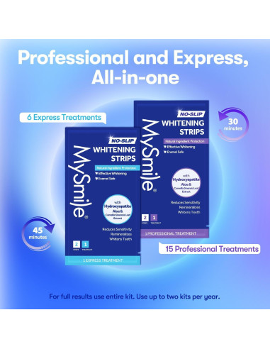 Kit de Blanqueamiento Dental MySmile 42 Tiras Sin Sensibilidad