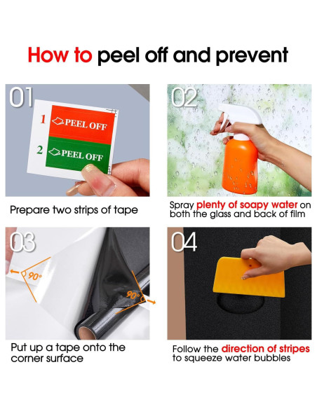 Película Blackout Coavas 114.8x299.7cm Vinilo UV Privacidad