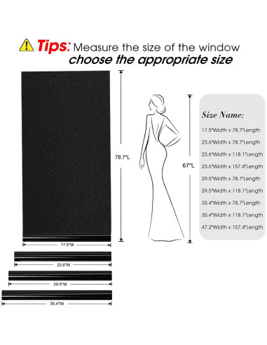 Película Blackout Coavas 114.8x299.7cm Vinilo UV Privacidad