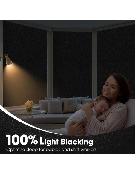 Película Blackout Coavas 114.8x299.7cm Vinilo UV Privacidad