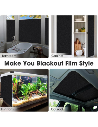 Película Blackout Coavas 114.8x299.7cm Vinilo UV Privacidad