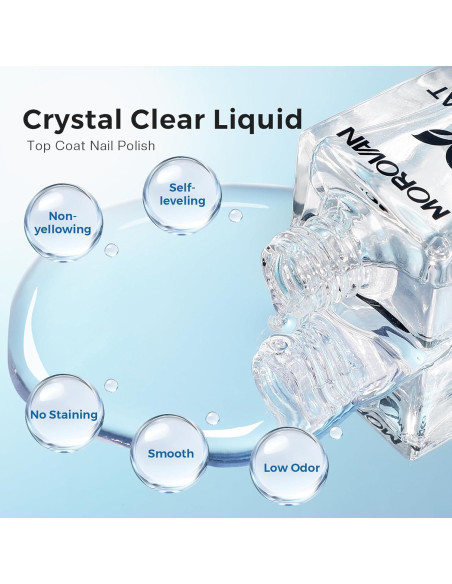 Morovan Endurecedor de Uñas 3 en 1 - Tratamiento Secado Rápido