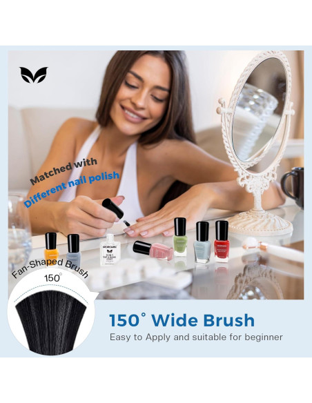 Morovan Endurecedor de Uñas 3 en 1 - Tratamiento Secado Rápido