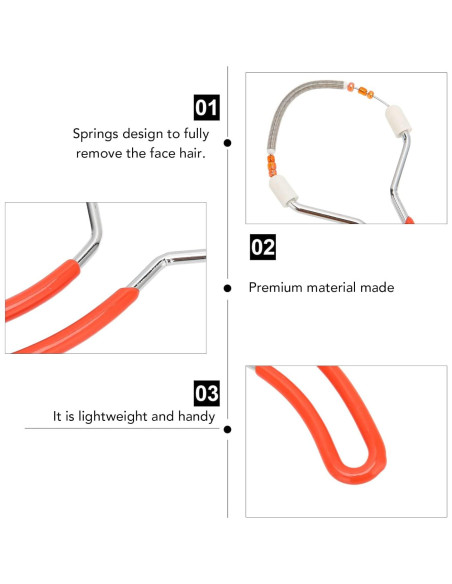 Removedor de Vello Facial de Resorte Agatige 3 Piezas