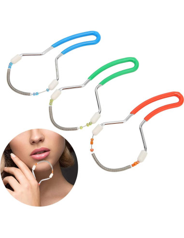 Removedor de Vello Facial de Resorte Agatige 3 Piezas