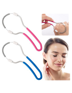 Removedor de Vello Facial Manual YALOJE 2pcs Acero Inoxidable