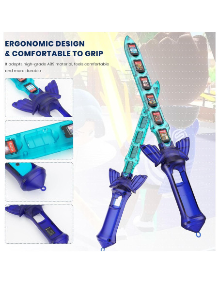 Accesorio de Espada Switch CODOGOY con Almacenamiento para 12 Tarjetas