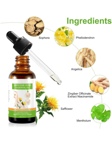 Aceite Esencial IKZEE para Venas Varicosas 30ML - Hidratante
