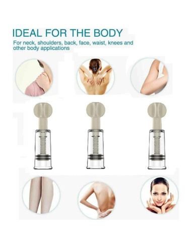 Juego de Ventosas Terapéuticas Gajoin - 4 Copas para Masaje