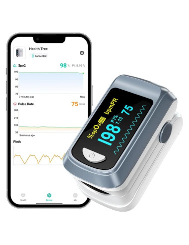 Oxímetro de Pulso Bluetooth HealthTree JKS50B con APP Gratis