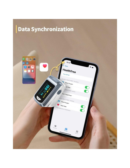 Oxímetro de Pulso Bluetooth HealthTree JKS50B con APP Gratis