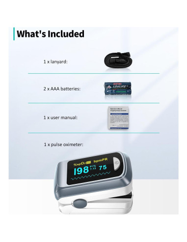 Oxímetro de Pulso Bluetooth HealthTree JKS50B con APP Gratis