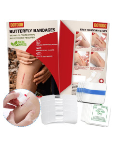 Kit de Cierre de Heridas Dotodo 4PCS - Vendajes Mariposa
