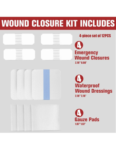 Kit de Cierre de Heridas Dotodo 4PCS - Vendajes Mariposa