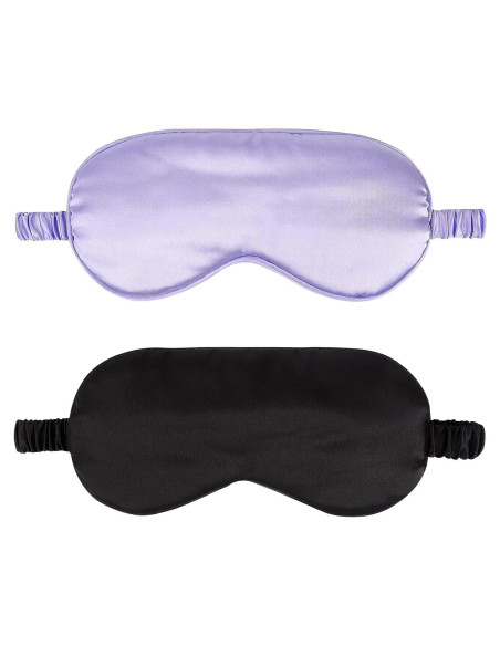 2Pack Máscaras de Sueño de Seda IEKEODI - Antifaz Oscurecedor
