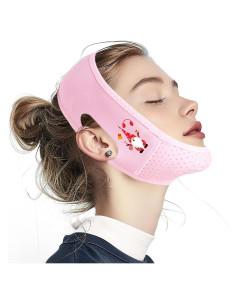 Correa Facial Reutilizable para Dormir - Elevadora V Rosa