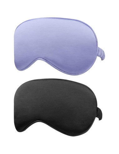 2Pack Máscaras de Sueño de Seda IEKEODI - Antifaz Oscurecedor