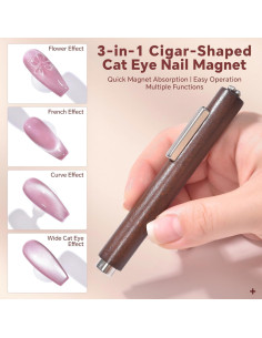 Imán de Ojo de Gato KADS 3-en-1 para Uñas - Mango de Madera 2