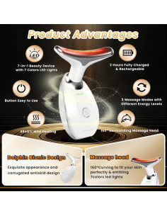 Masajeador Facial Portátil Ayattecy TPML-100 LED 7 Colores 2