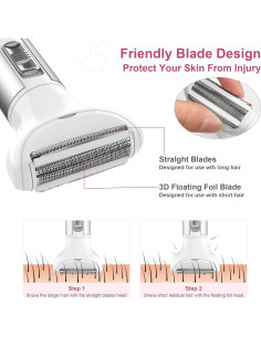 Afeitadora Eléctrica FANTCOO 5 en 1 para Dama Indolora 2