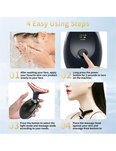 Dispositivo de Belleza Facial Li-Tek TPML-100 con Luz LED 7 Colores