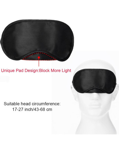 Mudder Máscara de Ojos para Dormir con Almohadilla Nasal - Paquete de 10