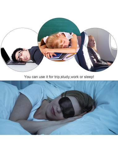 Mudder Máscara de Ojos para Dormir con Almohadilla Nasal - Paquete de 10