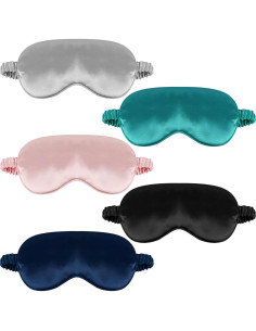 Máscara de Sueño de Seda QIANCAIWANG Rosa 21.5x9.5cm 2