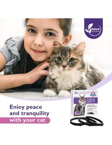 Collares Calmantes para Gatos CHANSON - 3 Unidades Ajustables