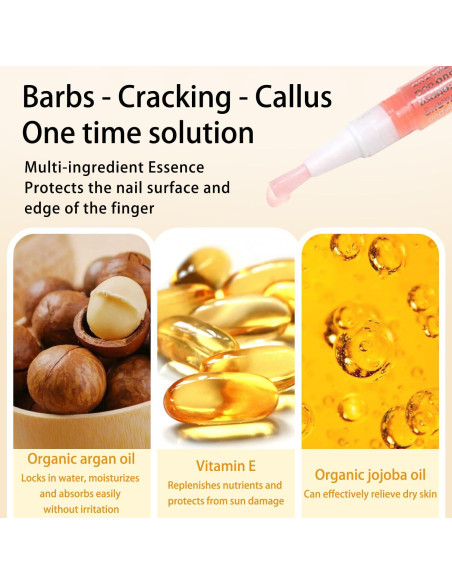 Bolígrafo de Aceite para Cutículas 12 Piezas Cuidado Uñas