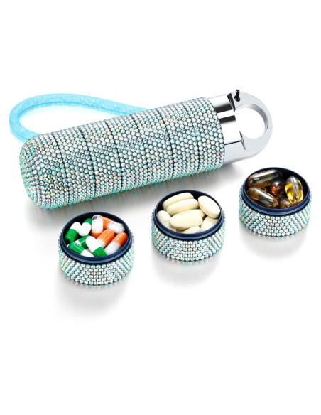 Organizador de Pastillas Zannaki Metal Bling 7 Compartimentos