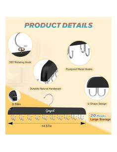 Perchero Plegable Gomyrod para Sujetadores y Camisetas - Negro 2