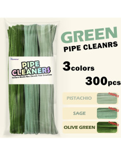 300 Limpiapipas Ombre Verde Claro Harmoso para Manualidades 2