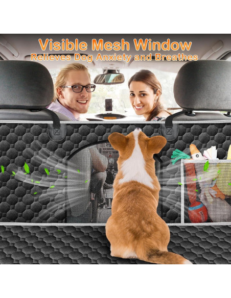 Funda de Asiento para Perros Mancro XL Negra con Base Dura Funda de Asiento para Perros Mancro XL Negra con Base Dura