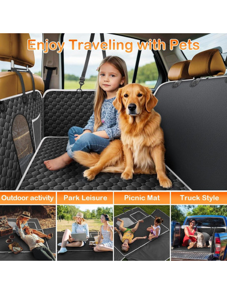 Funda de Asiento para Perros Mancro XL Negra con Base Dura Funda de Asiento para Perros Mancro XL Negra con Base Dura