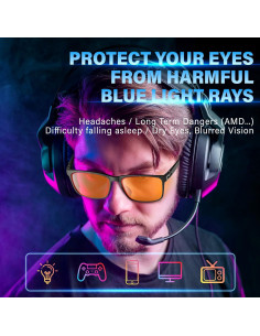 Gafas bloqueadoras de luz azul 99% para computadora y juegos 2