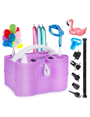 Bomba de Aire Eléctrica AGPtEK 600W 3-en-1 para Globos