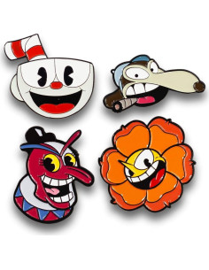Set de Pines de Esmalte Cuphead Just Funky 4 Piezas 2