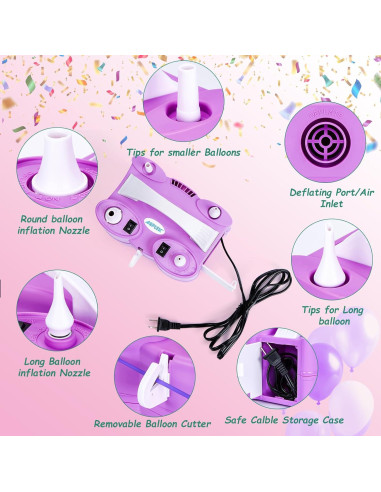 Bomba de Aire Eléctrica AGPtEK 600W 3-en-1 para Globos
