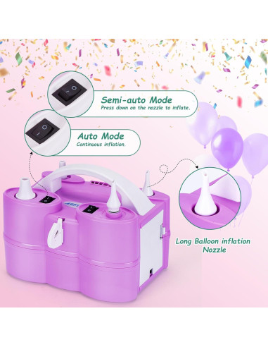 Bomba de Aire Eléctrica AGPtEK 600W 3-en-1 para Globos