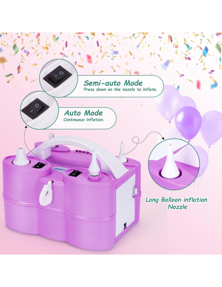 Bomba de Aire Eléctrica AGPtEK 600W 3-en-1 para Globos